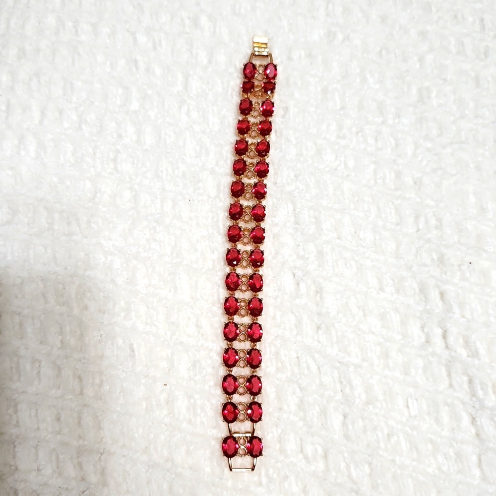 Ruby red bracelet